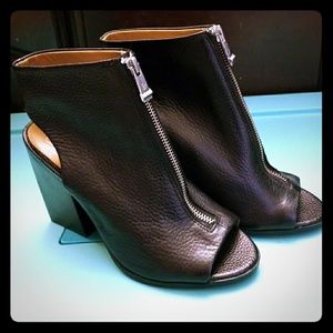 Ankle peep toe booties